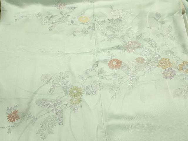 平和屋着物＃羽織　寿光織　草花文　金銀糸　正絹　逸品　CABM0246in