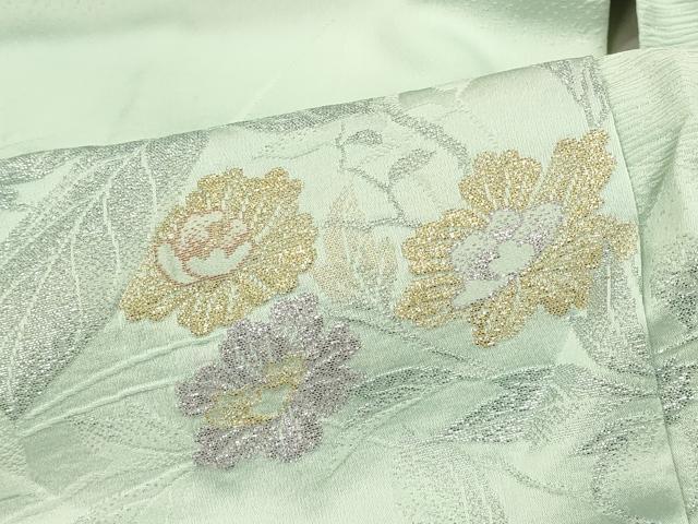 平和屋着物＃羽織　寿光織　草花文　金銀糸　正絹　逸品　CABM0246in