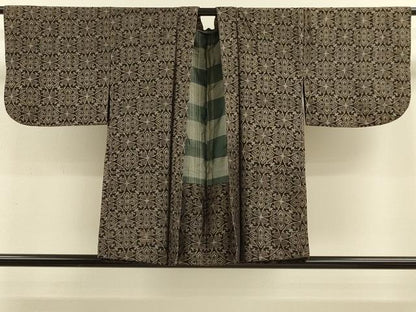 平和屋着物＃本場大島紬　羽織　七宝花文　正絹　逸品　CABM0259in