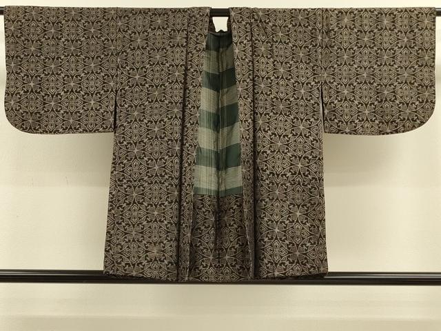 平和屋着物＃本場大島紬　羽織　七宝花文　正絹　逸品　CABM0259in
