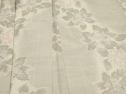 平和屋着物＃本場大島紬　羽織　白大島　紫陽花　あじさい　正絹　逸品　CABM0265in