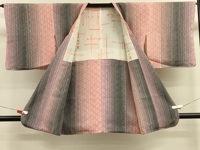 平和屋着物＃道行コート　菱間道　暈し染め　正絹　逸品　未使用　CABM0272in