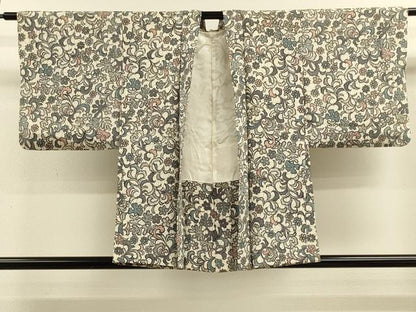 平和屋着物＃羽織　花唐草文　正絹　逸品　CABM0275in