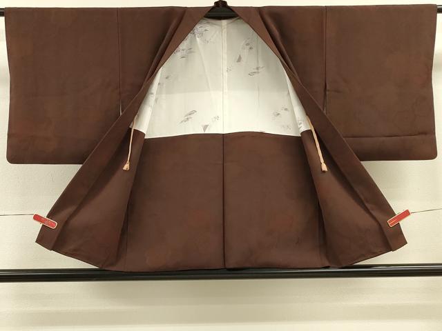 平和屋着物＃羽織　地紋起こし　草花文　正絹　逸品　CABM0276in