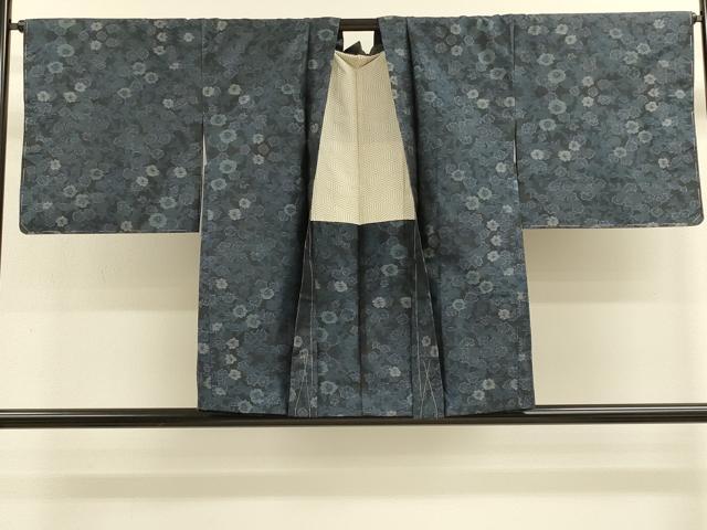 平和屋着物＃本場大島紬　羽織　草花文　正絹　逸品　未使用　CABM0277in