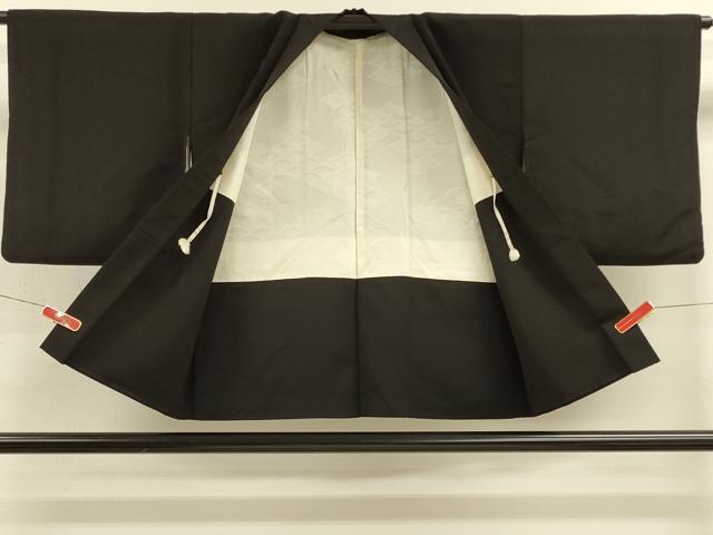 平和屋着物＃羽織　貝桶花文　黒地　金彩　正絹　逸品　CABM0279in