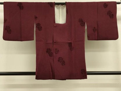 平和屋着物＃道行コート　輪奈ビロード　草花文　正絹　逸品　CABM0280in