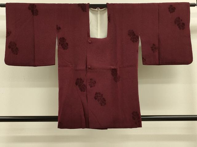 平和屋着物＃道行コート　輪奈ビロード　草花文　正絹　逸品　CABM0280in