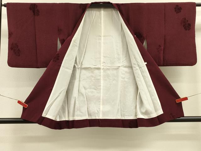 平和屋着物＃道行コート　輪奈ビロード　草花文　正絹　逸品　CABM0280in