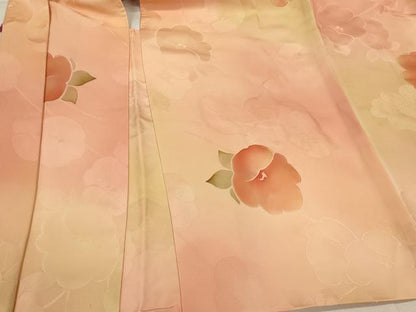 平和屋着物＃羽織　地紋起こし　草花文　暈し染め　正絹　逸品　未使用　CABM0282in