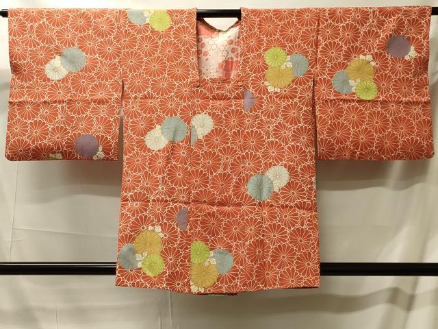 平和屋着物＃道行コート　菊づくし　金彩　正絹　逸品　CABM0303in