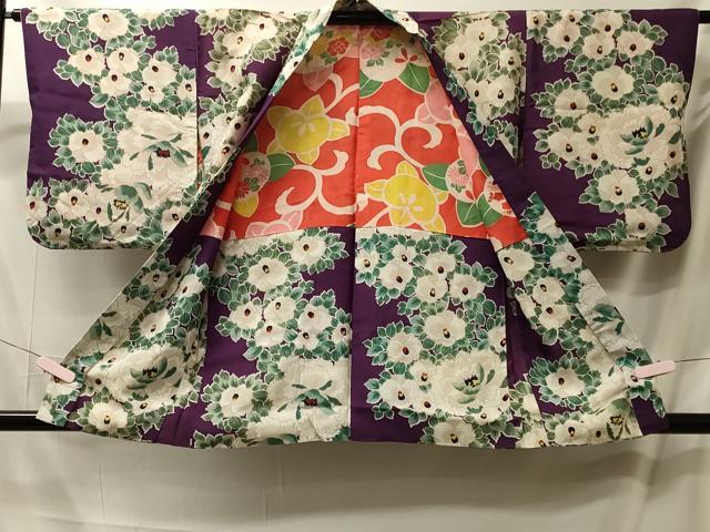 平和屋着物＃アンティーク　大正ロマン　羽織　草花文　正絹　逸品　CABM0313in