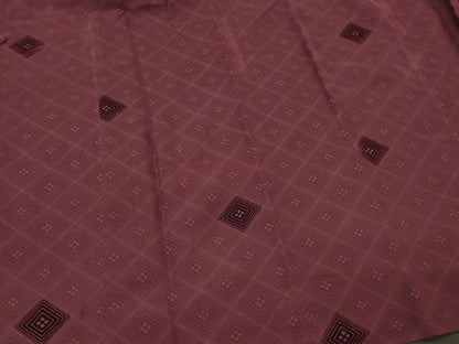 平和屋着物＃道行コート　輪奈ビロード　菱文　ロング丈　正絹　逸品　CABM0319in