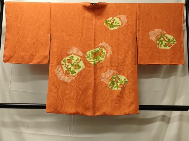 平和屋着物＃羽織　絞り　草花文　正絹　逸品　未使用　CABM0327in