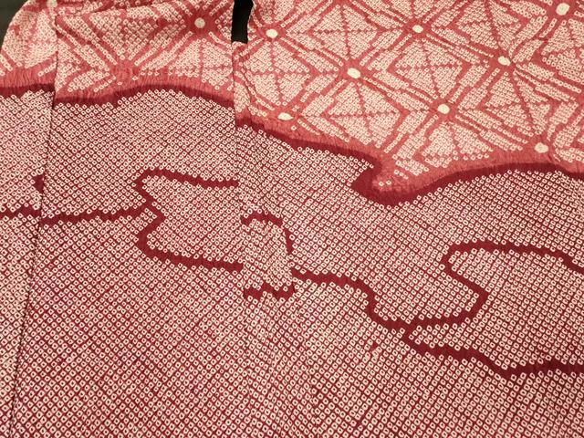 平和屋着物＃羽織　総絞り　雲取り菱文　正絹　逸品　CABM0335in