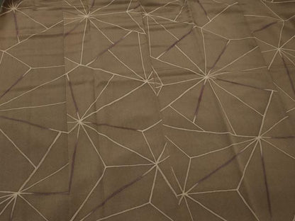 平和屋着物＃道行コート　幾何学文様　ロング丈　正絹　逸品　未使用　CABM0351in