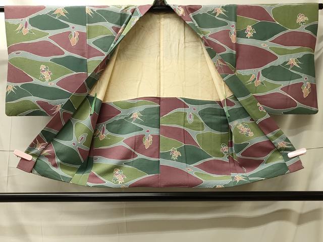 平和屋着物＃羽織　ろうけつ染め　風景文　正絹　逸品　CABM0354in