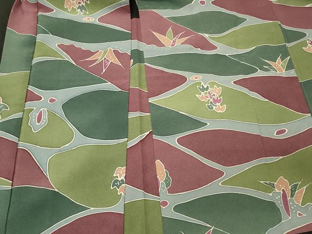 平和屋着物＃羽織　ろうけつ染め　風景文　正絹　逸品　CABM0354in