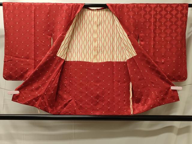 平和屋着物＃道行コート　七宝文　正絹　逸品　未使用　CABM0359in