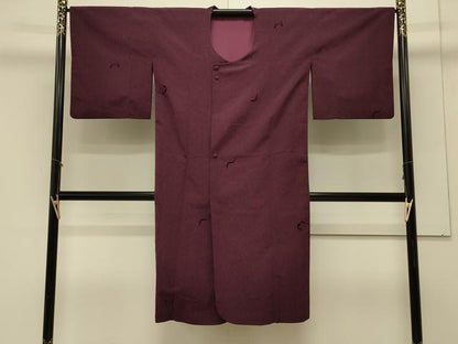 平和屋着物＃道行コート　輪奈ビロード　墨流し文様　ロング丈　正絹　逸品　CABM0364in