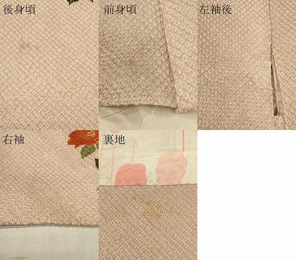 平和屋着物＃羽織　総絞り　枝花文　正絹　逸品　CABM0373in