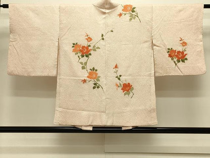 平和屋着物＃羽織　総絞り　枝花文　正絹　逸品　CABM0373in