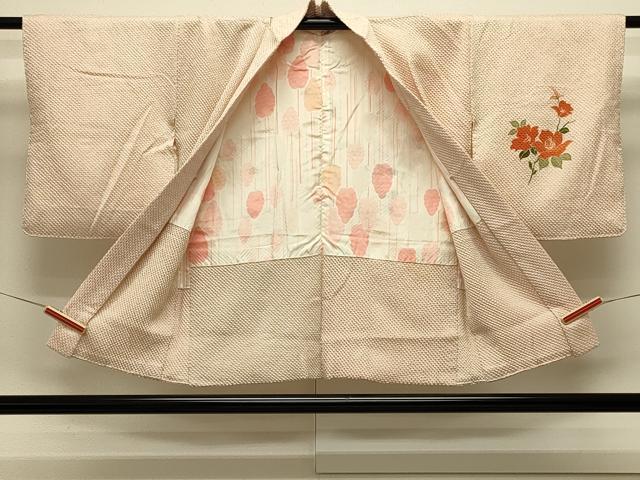 平和屋着物＃羽織　総絞り　枝花文　正絹　逸品　CABM0373in