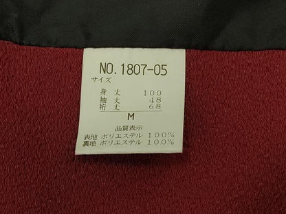 平和屋着物＃道中着　黒地　洗える着物　CABM0375in