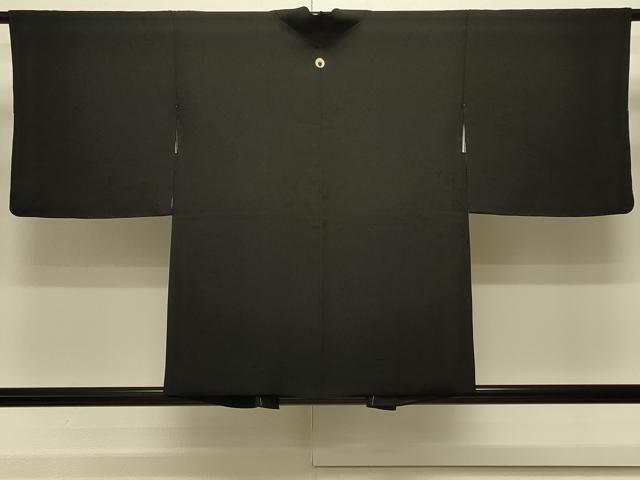 平和屋着物＃羽織　霞地紋　黒地　正絹　逸品　CABM0385in