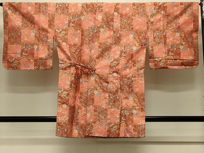 平和屋着物＃西陣　能衣装織　道中着　宝尽くし花鳥文　鶴　正絹　逸品　CABM0390in