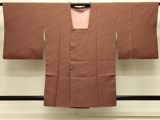 平和屋着物＃道行コート　斜線文　正絹　逸品　CABM0391in