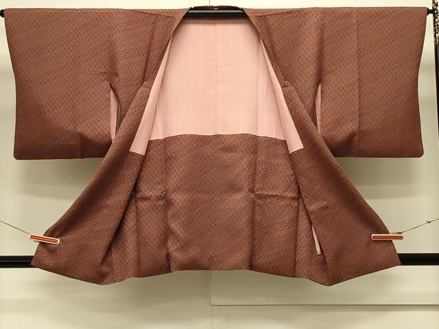 平和屋着物＃道行コート　斜線文　正絹　逸品　CABM0391in