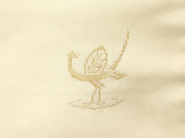平和屋着物●西陣　白綾苑大庭 　六通柄袋帯　紫陽花　金糸　正絹　逸品　CABM0413dy