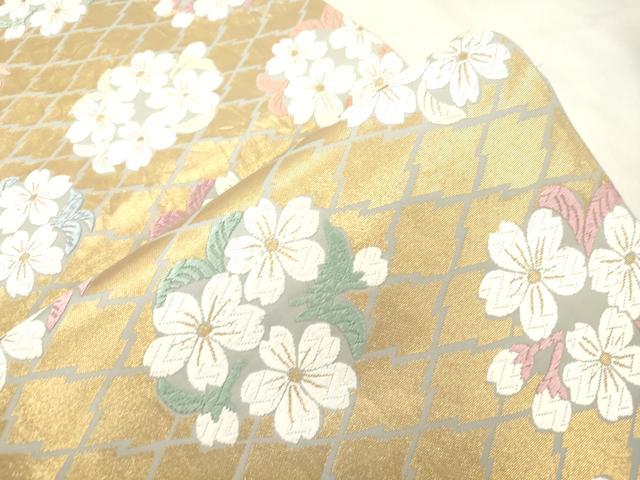 平和屋着物●山口美術織物　唐織の織匠　山口成三郎謹織　六通柄袋帯　唐織　松皮小桜文　正絹　逸品　CABM0430dy
