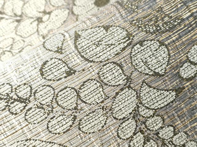 平和屋着物●両面　六通柄袋帯　紙布　辻が花　大島紬美術館　金糸　正絹　逸品　CABM0432dy