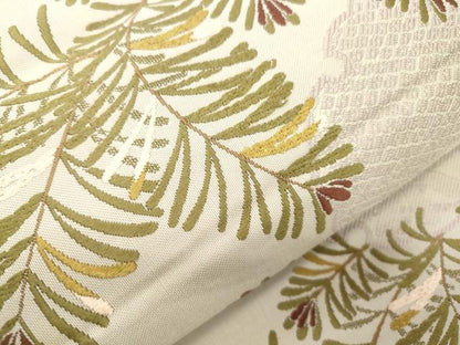 平和屋着物●こむさでもーど・COMME CA DU MODE 六通柄袋帯 唐織 雪輪松葉文 金糸 正絹 逸品 CABM0433dy