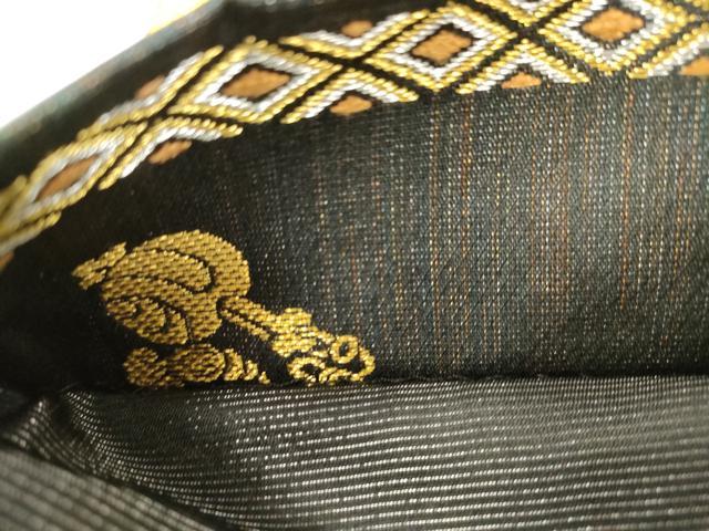 平和屋着物●六通柄袋帯 唐織 三寶 横段草花文 金銀糸 正絹 逸品 CABM0435dy