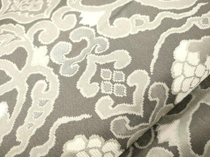 平和屋着物●両面　六通柄袋帯　葡萄蔦の葉文　銀糸　正絹　逸品　CABM0439dy