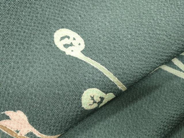 平和屋着物●つけ帯　友禅　茸　鬼しぼ縮緬　正絹　逸品　CABM0456dy