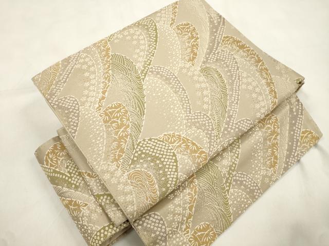 平和屋着物●こむさでもーど・COMME CA DU MODE　ワンタッチつけ帯　草花文　正絹　逸品　CABM0472dy