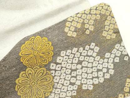 平和屋着物●創業280年　誉田屋源兵衛　九寸名古屋帯　舞花文　金銀糸　正絹　逸品　CABM0486dy