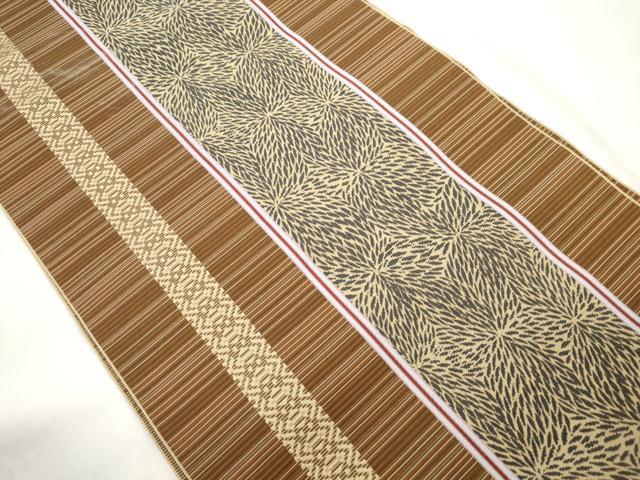 平和屋着物●本場筑前博多織　八寸名古屋帯　菊尽くし文　正絹　逸品　CABM0488dy
