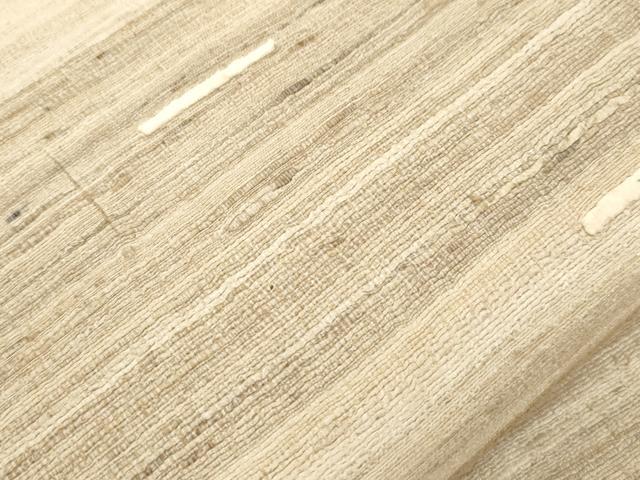 平和屋着物●インド・アッサム　野蚕糸　手織　ムガシルク　両面　全通柄袋帯　インドムガシルク　霞文　証紙付き　正絹　逸品　CABM0511dy
