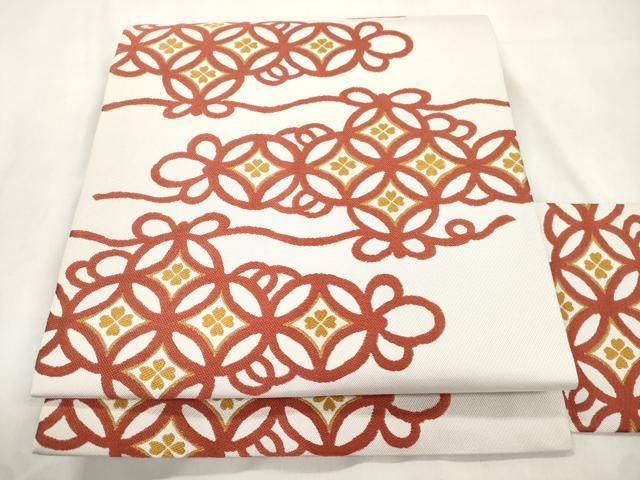 平和屋着物●九寸名古屋帯　七宝花文　正絹　逸品　CABM0513dy