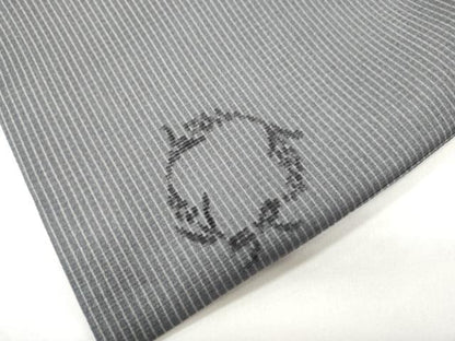平和屋着物●九寸名古屋帯　ビロード　一刀彫　梟　正絹　逸品　CABM0516dy
