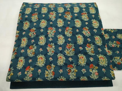 平和屋着物●全通柄九寸名古屋帯　紬地　草花文　正絹　逸品　CABM0517dy