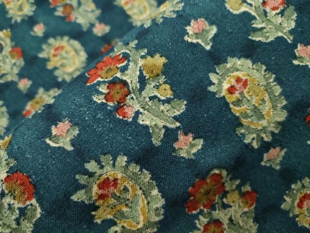 平和屋着物●全通柄九寸名古屋帯　紬地　草花文　正絹　逸品　CABM0517dy
