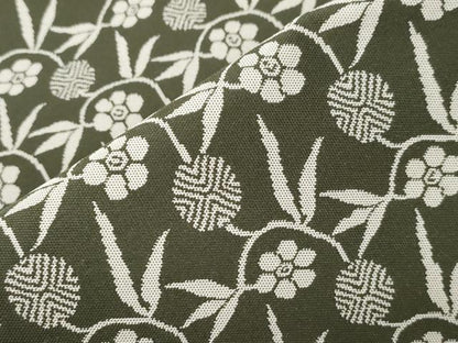 平和屋着物●全通柄九寸名古屋帯　紹巴　草花文　正絹　逸品　CABM0518dy