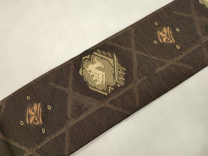 平和屋着物●九寸名古屋帯　有栖川　兎　正絹　逸品　CABM0526dy