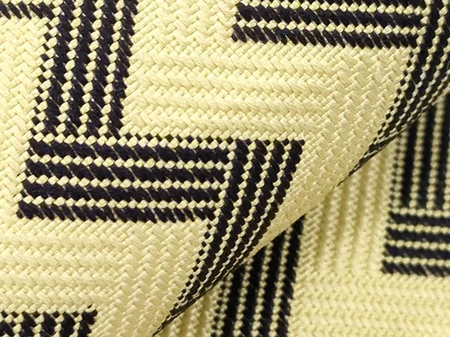 平和屋着物●男性　本場筑前博多織　角帯　幾何学文　三越扱い　正絹　逸品　CABM0532dy
